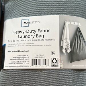 Mainstays Gray Fabric Laundry Bag 3 in total